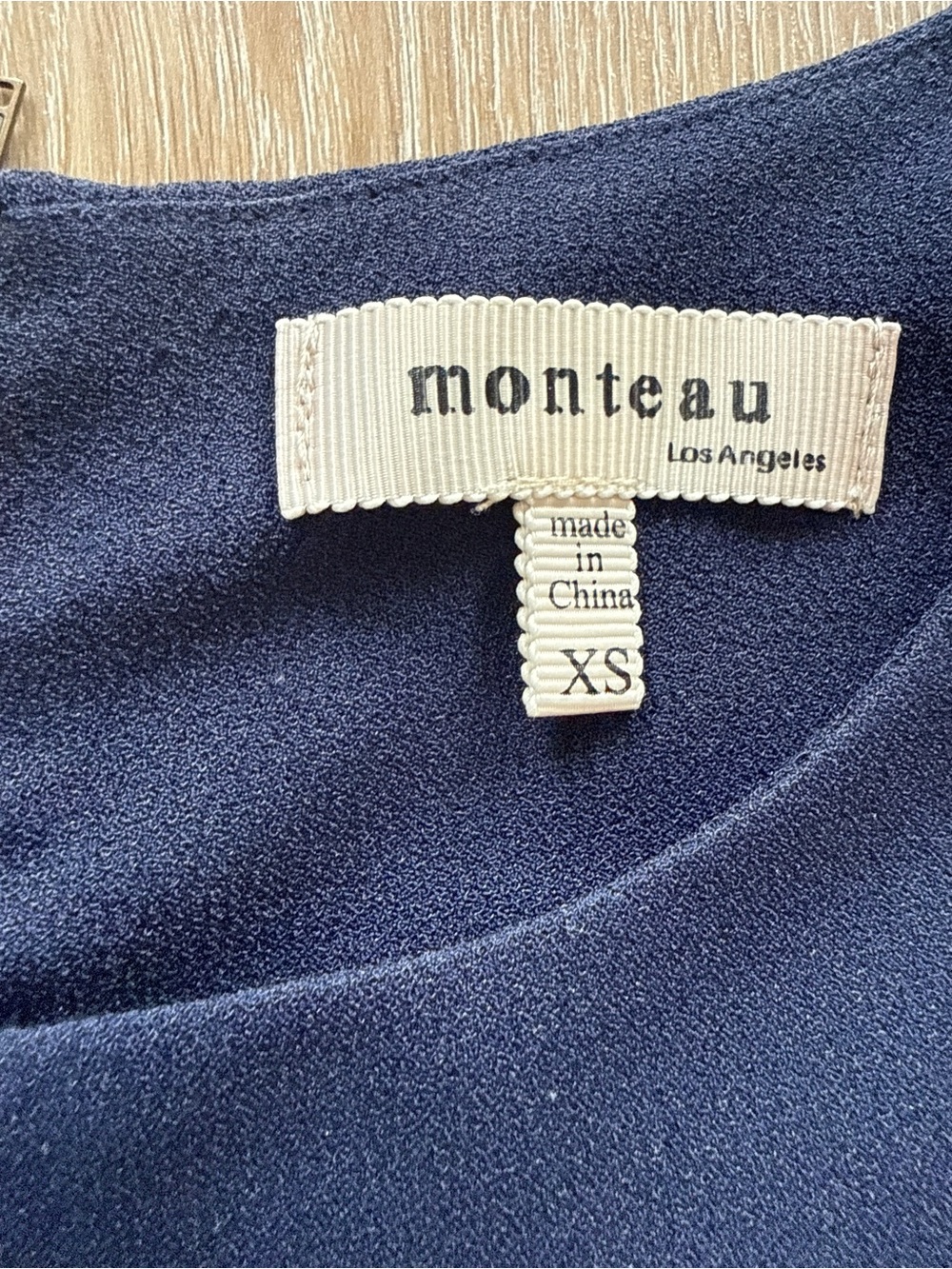 Monteau Navy Sleeveless Scalloped-Hem Midi Dress - Picture 2 of 6